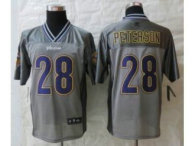 NEW Minnesota Vikings -28 Peterson Grey Jerseys(Vapor Elite)