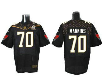 Nike Tampa Bay Buccaneers -70 Logan Mankins Black 2016 Pro Bowl Stitched NFL Elite Jersey