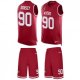 49ers #90 Glenn Dorsey Red Team Color Stitched NFL Limited Tank Top Suit Jersey