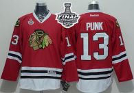 Chicago Blackhawks -13 CM Punk Red 2015 Stanley Cup Stitched NHL Jersey