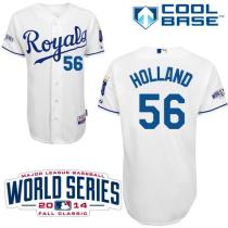 Kansas City Royals -56 Greg Holland White Cool Base W 2014 World Series Patch Stitched MLB Jersey Kansas City Royals -56 Greg Holland White Cool Base W 2014 World Series Patch Stitched MLB Jersey