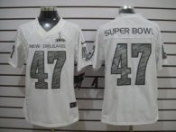Nike New Orleans White Super Bowl XLVII Elite Jersey
