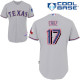 Texas Rangers #17 Nelson Cruz Stitched MLB Grey Cool Base Jersey