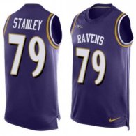 Nike Ravens -79 Ronnie Stanley Purple Team Color Men Stitched NFL Limited Tank Top Jersey