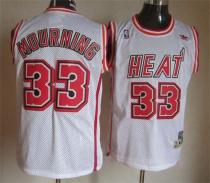 Miami Heat -33 Alonzo Mourning White Throwback Stitched NBA Jersey Miami Heat -33 Alonzo Mourning White Throwback Stitched NBA Jersey