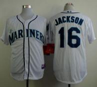 Seattle Mariners #16 Austin Jackson White Cool Base Stitched MLB Jersey
