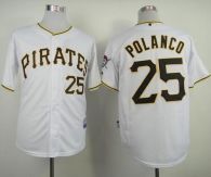Pittsburgh Pirates #25 Gregory Polanco White Cool Base Stitched MLB Jersey