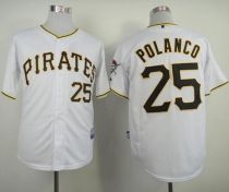 Pittsburgh Pirates #25 Gregory Polanco White Cool Base Stitched MLB Jersey