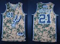 San Antonio Spurs -21 Tim Duncan Camo Stitched NBA Jersey