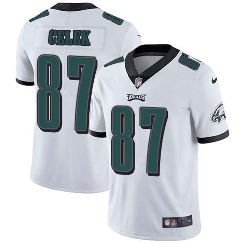 Nike Eagles -87 Brent Celek White Stitched NFL Vapor Untouchable Limited Jersey
