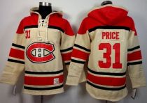 Montreal Canadiens -31 Carey Price Cream Sawyer Hooded Sweatshirt Stitched NHL Jersey Montreal Canadiens -31 Carey Price Cream Sawyer Hooded Sweatshirt Stitched NHL Jersey
