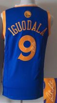 Revolution 30 Autographed Golden State Warriors -9 Andre Iguodala Blue Stitched NBA Jersey