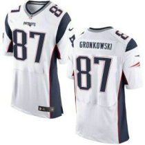 Nike New England Patriots -87 Rob Gronkowski White Stitched NFL New Elite Jersey Nike New England Patriots -87 Rob Gronkowski White Stitched NFL New Elite Jersey