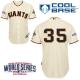 San Francisco Giants #35 Brandon Crawford Cream Cool Base W 2014 World Series Patch Stitched MLB Jer