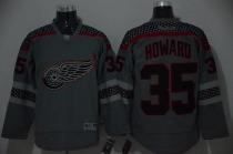 Detroit Red Wings -35 Jimmy Howard Charcoal Cross Check Fashion Stitched NHL Jersey Detroit Red Wings -35 Jimmy Howard Charcoal Cross Check Fashion Stitched NHL Jersey