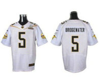 Nike Minnesota Vikings -5 Teddy Bridgewater White 2016 Pro Bowl Stitched NFL Elite Jersey