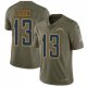 Nike Chargers -13 Keenan Allen Olive Stitched NFL Limited 2017 Salute to Service Jersey