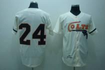 Mitchell and Ness Colts #24 Jimmy Wynn Stitched Cream Throwback MLB Jersey Mitchell and Ness Colts #24 Jimmy Wynn Stitched Cream Throwback MLB Jersey