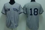 New York Yankees -18 Johnny Damon Stitched Grey MLB Jersey