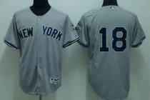 New York Yankees -18 Johnny Damon Stitched Grey MLB Jersey