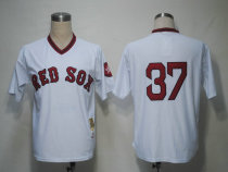 Mitchell and Ness Boston Red Sox #37 Bill Lee White Stitched Throwback MLB Jersey Mitchell and Ness Boston Red Sox #37 Bill Lee White Stitched Throwback MLB Jersey
