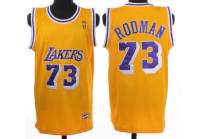Mitchell and Ness Los Angeles Lakers -73 Dennis Rodman Stitched Yellow Throwback NBA Jersey Mitchell and Ness Los Angeles Lakers -73 Dennis Rodman Stitched Yellow Throwback NBA Jersey