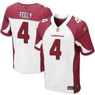 Nike Arizona Cardinals -4 Feely Jersey White Elite Road Jersey