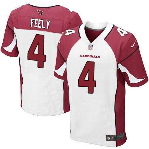 Nike Arizona Cardinals -4 Feely Jersey White Elite Road Jersey