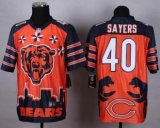 Nike Chicago Bears -40 Gale Sayers Orange NFL Elite Noble Fashion Jersey