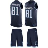 Titans -81 Andre Johnson Navy Blue Alternate Stitched NFL Limited Tank Top Suit Jersey
