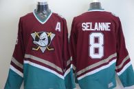 Anaheim Ducks -8 Teemu Selanne Red CCM Throwback Stitched NHL Jersey