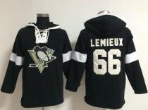 Pittsburgh Penguins -66 Mario Lemieux Black NHL Pullover Hoodie Pittsburgh Penguins -66 Mario Lemieux Black NHL Pullover Hoodie