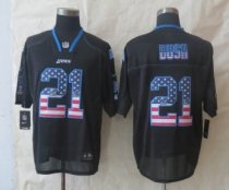 2014 New Nike Detroit Lions 21 Bush USA Flag Fashion Black Elite Jerseys 2014 New Nike Detroit Lions 21 Bush USA Flag Fashion Black Elite Jerseys
