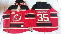 New Jersey Devils -35 Cory Schneider Red Sawyer Hooded Sweatshirt Stitched NHL Jersey New Jersey Devils -35 Cory Schneider Red Sawyer Hooded Sweatshirt Stitched NHL Jersey