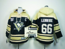 Autographed Pittsburgh Penguins -66 Mario Lemieux Black Sawyer Hooded Sweatshirt Stitched NHL Jersey Autographed Pittsburgh Penguins -66 Mario Lemieux Black Sawyer Hooded Sweatshirt Stitched NHL Jersey