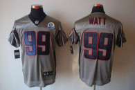 Nike Houston Texans -99 JJ Watt Grey Shadow With Hall of Fame 50th Patch Mens Stitched NFL Elite Jer
