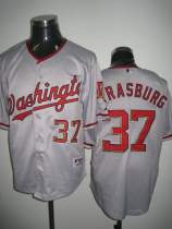 Washington Nationals #37 Stephen Strasburg Stitched Grey MLB Jersey Washington Nationals #37 Stephen Strasburg Stitched Grey MLB Jersey