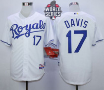 Kansas City Royals -17 Wade Davis White Cool Base W 2015 World Series Patch Stitched MLB Jersey Kansas City Royals -17 Wade Davis White Cool Base W 2015 World Series Patch Stitched MLB Jersey