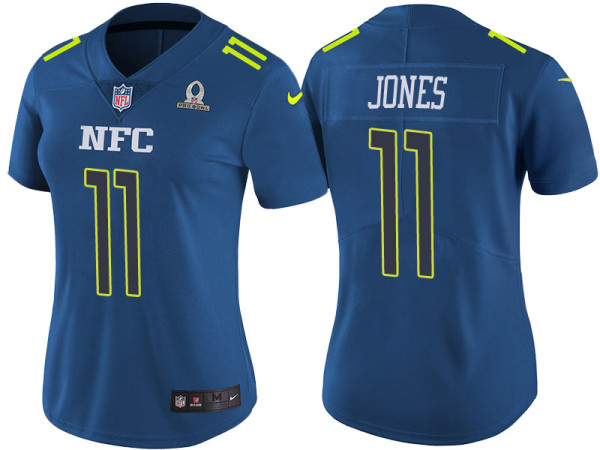 WOMEN'S NFC 2017 PRO BOWL ATLANTA FALCONS #11 JULIO JONES BLUE GAME JERSEY