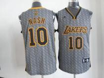 Los Angeles Lakers -10 Steve Nash Grey Static Fashion Stitched NBA Jersey Los Angeles Lakers -10 Steve Nash Grey Static Fashion Stitched NBA Jersey