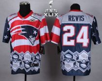 Nike New England Patriots -24 Darrelle Revis Navy Blue Super Bowl XLIX Mens Stitched NFL Elite Noble