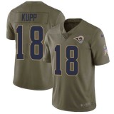 Nike Rams -18 Cooper Kupp Olive Stitched NFL Limited 2017 Salute to Service Jersey
