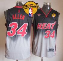 Miami Heat -34 Ray Allen Black Grey Fadeaway Fashion Finals Patch Stitched NBA Jersey Miami Heat -34 Ray Allen Black Grey Fadeaway Fashion Finals Patch Stitched NBA Jersey