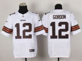 Nike Cleveland Browns -12 Josh Gordon White Men's Stitched NFL Elite Jersey