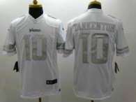Nike Minnesota Vikings -10 Fran Tarkenton White NFL Limited Platinum Jersey