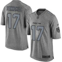 Nike Miami Dolphins -17 Ryan Tannehill Gray Stitched NFL Limited Gridiron Gray Jersey Nike Miami Dolphins -17 Ryan Tannehill Gray Stitched NFL Limited Gridiron Gray Jersey