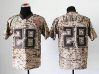 NEW Minnesota Vikings -28 Adrian Peterson Camo NFL Elite USMC Jersey(USA)