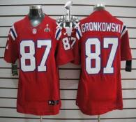 Nike New England Patriots -87 Rob Gronkowski Red Alternate Super Bowl XLIX Mens Stitched NFL Elite J