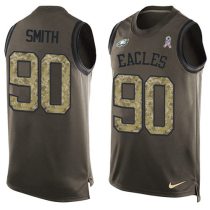 Nike Eagles -90 Marcus Smith Green Stitched NFL Limited Salute To Service Tank Top Jersey Nike Eagles -90 Marcus Smith Green Stitched NFL Limited Salute To Service Tank Top Jersey