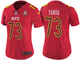 WOMEN'S AFC 2017 PRO BOWL BALTIMORE RAVENS #73 MARSHAL YANDA RED GAME JERSEY